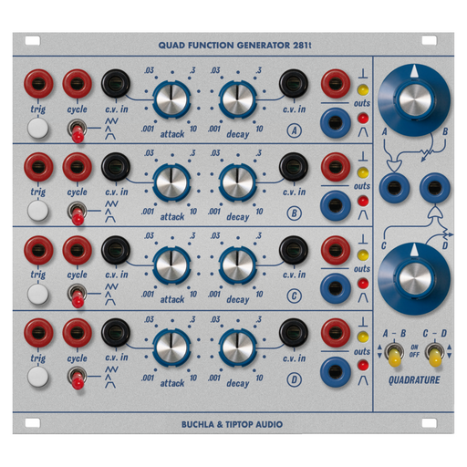 Buchla x Tiptop Audio Model 281t Quad Function Generator Eurorack Module - New