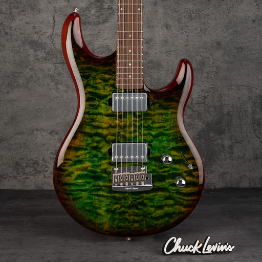 Music Man Steve Lukather Signature Luke III Electric Guitar - Lucsious Green, Quilt Maple Top - New