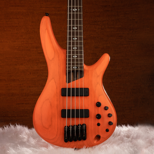 Ibanez SR Prestige SR4605 5-String Bass Guitar - Orange Solar Flare Low Gloss