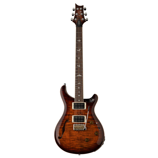 PRS SE Custom 24 Semi-Hollow Piezo Electric Guitar - Orange Tiger Smokeburst