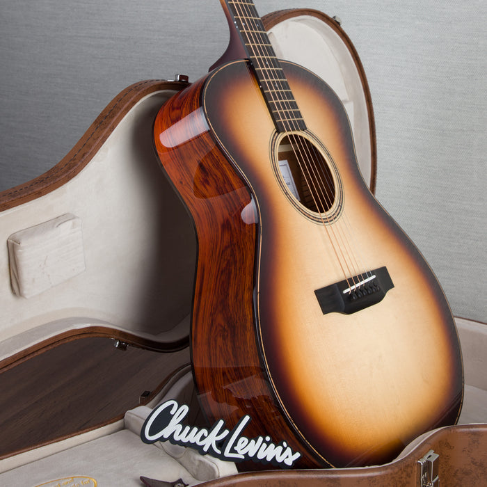 Bedell Revolution OM Acoustic Guitar - Cocobolo and AD Spruce - Amber Burst - CHUCKSCLUSIVE - #123005