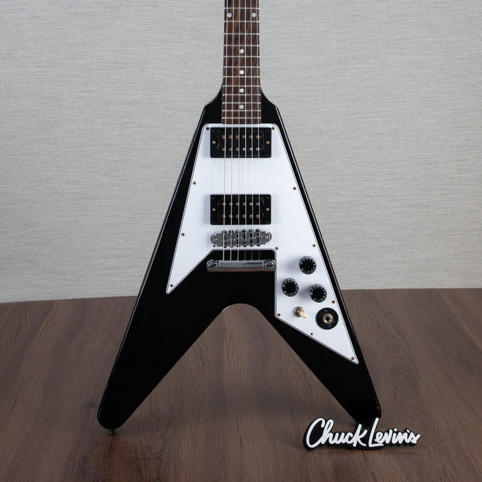 Gibson Custom Shop Kirk Hammet 1979 Flying V Electric Guitar - Ebony - #KH046