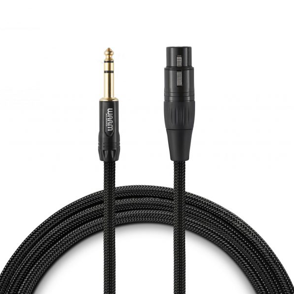 Warm Audio Prem-XLRf-TRSm-6' Premier Gold XLR Female to TRS Male Cable - 6-foot