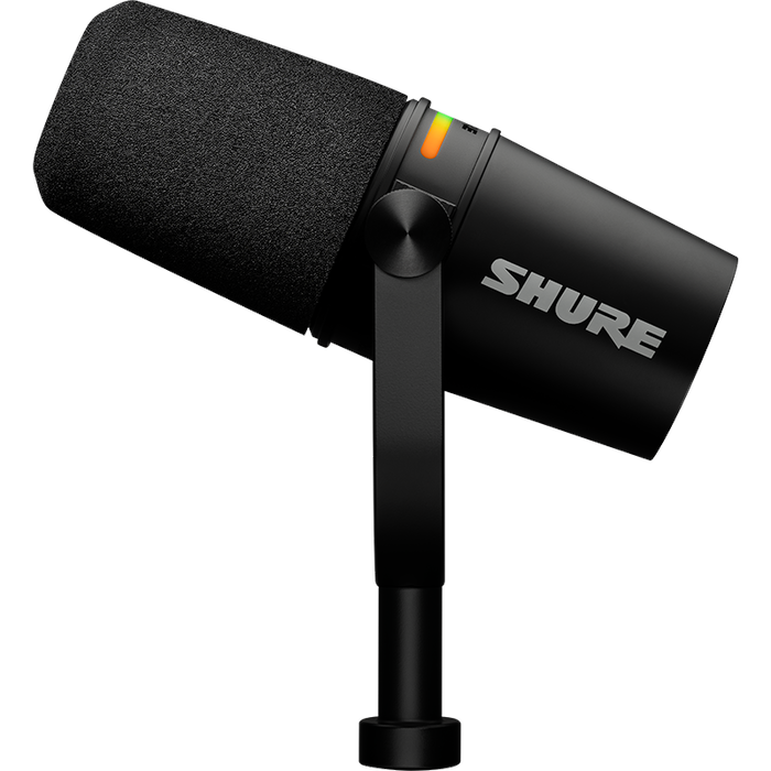 Shure MV7+-K Podcasting Bundle with Boom Arm and Earbuds - Black