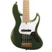 Brubaker USA JXB-5 Standard Electric Bass Guitar - Lime Gold Green Metallic - #014-21