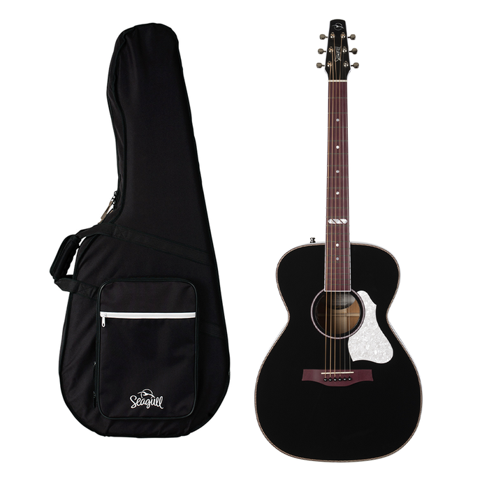 Seagull Artist Tuxedo Black Anthem EQ Acoustic Guitar with TRIC Case - New