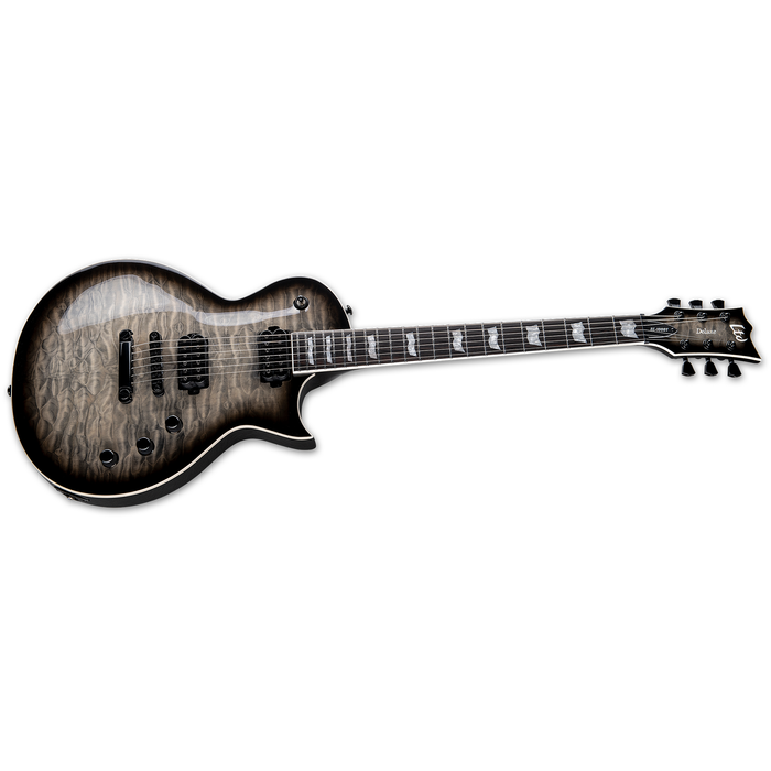 ESP LTD EC-1000T QM Electric Guitar - Charcoal Burst