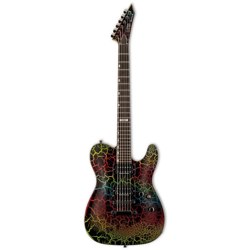 ESP LTD Limited Edition Crackle Series Eclipse '87 NT Electric Guitar - Rainbow Crackle - New,Black