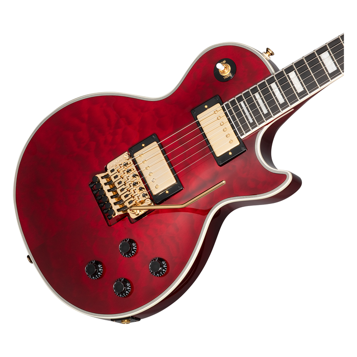 Epiphone Alex Lifeson Les Paul Custom Axcess Electric Guitar - Ruby Red - New