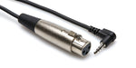 Hosa XVM-115F Mic Cable XLRF To 3.5 mm TRS, 15 Feet