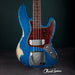 Fender Custom Shop 1961 Jazz Bass, Ash Heavy Relic - Sapphire Blue Transparent - CHUCKSCLUSIVE - #R118315 - Display Model