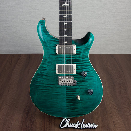 PRS CE24 Flame Maple Electric Guitar, Ebony Fingerboard - Turquoise - CHUCKSCLUSIVE - #230365097 - Display Model