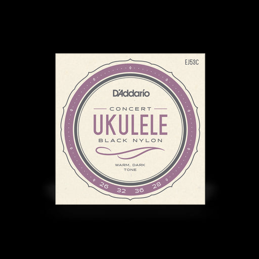 D'Addario EJ53C Concert Ukulele Black Nylon Strings