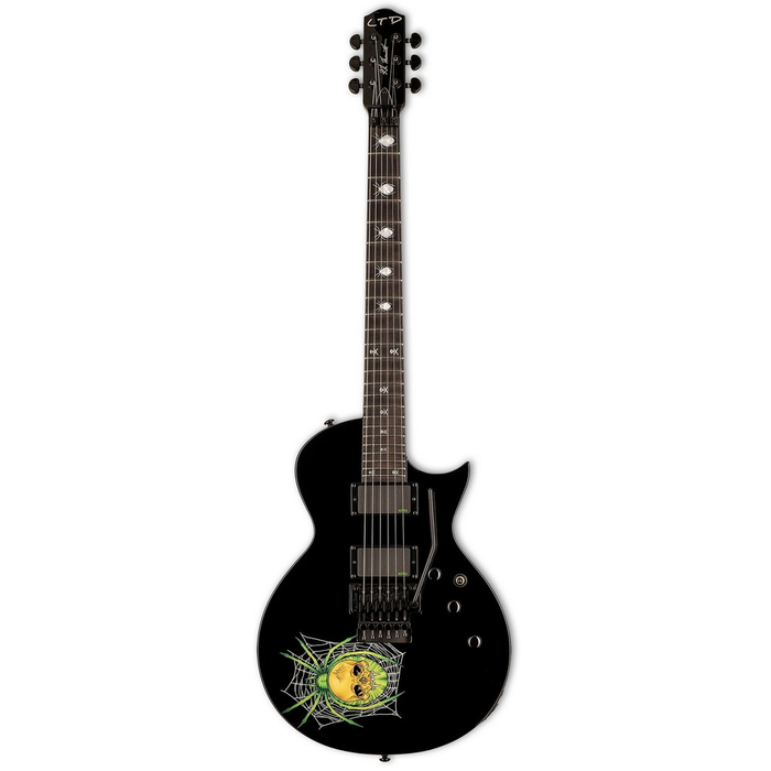 ESP LTD KH-3 30th Anniversary Spider Kirk Hammett Signature Guitar - Black With Graphic - New