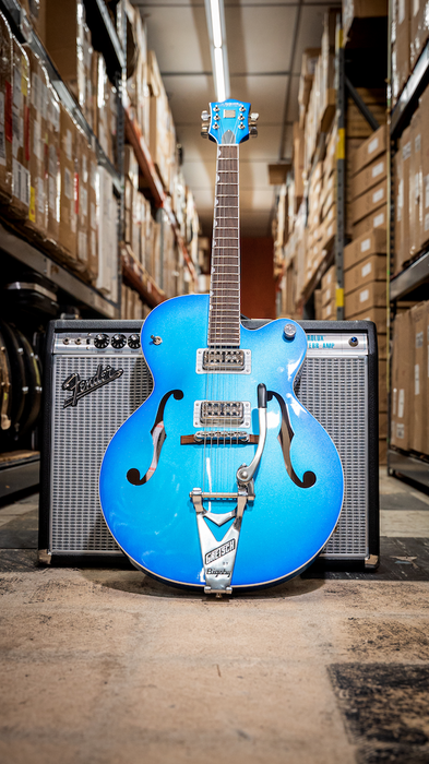 Gretsch Brian Setzer Signature Hot Rod Hollow Body Guitar - Candy Blue Burst - New