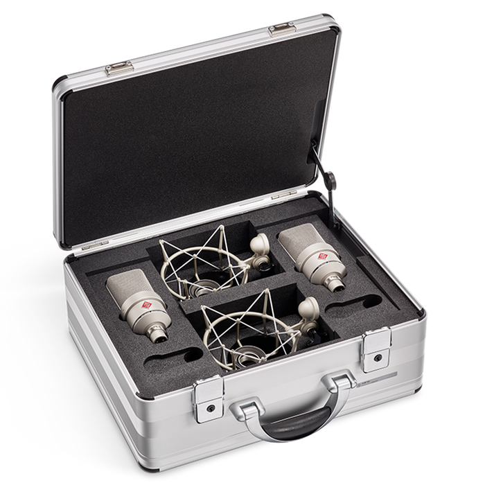 Neumann TLM 103-Stereo Condenser Microphone W/ EA 1 Shockmount & Aluminum Case - Nickel Stereo Pair