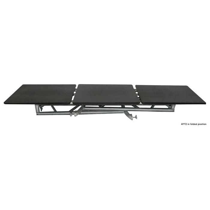 Odyssey ATT2 Diamond Textured DJ Truss Table with Swivel Side Platforms and Folding Legs