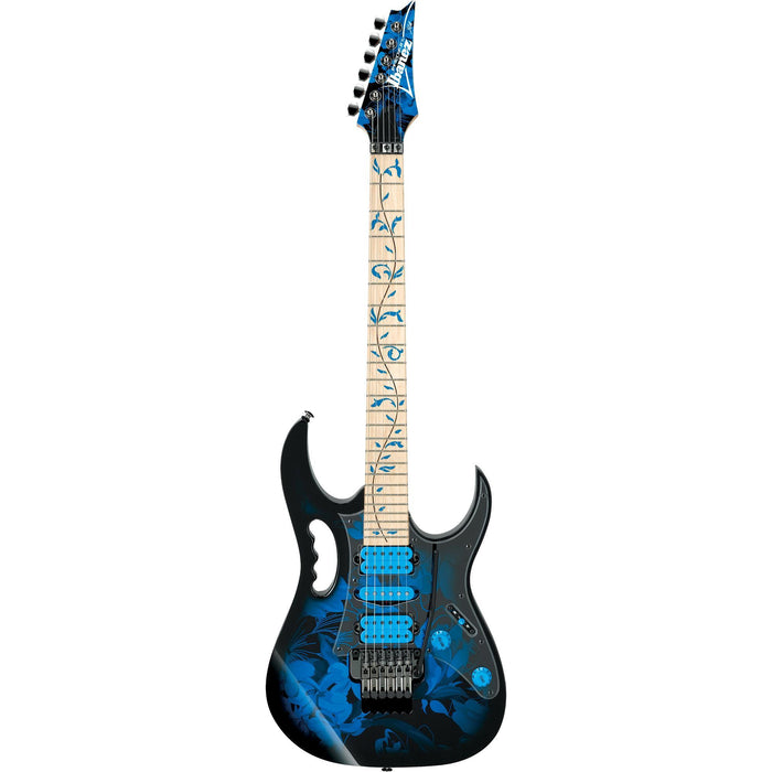 Ibanez JEM77P Steve Vai Signature Electric Guitar - Maple Fingerboard, Blue Floral Pattern - New