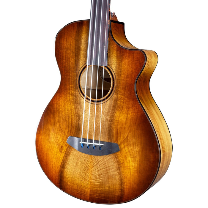 Breedlove ECO Pursuit Exotic S Concerto CE Acoustic Fretless Bass Guitar - Amber, Myrtlewood - New