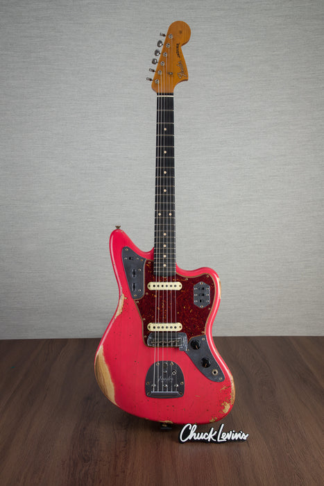 Fender Custom Shop 62 Jaguar Heavy Relic Electric Guitar, Ebony Fingerboard - Watermelon King - CHUCKSCLUSIVE - #R130047 - Display Model