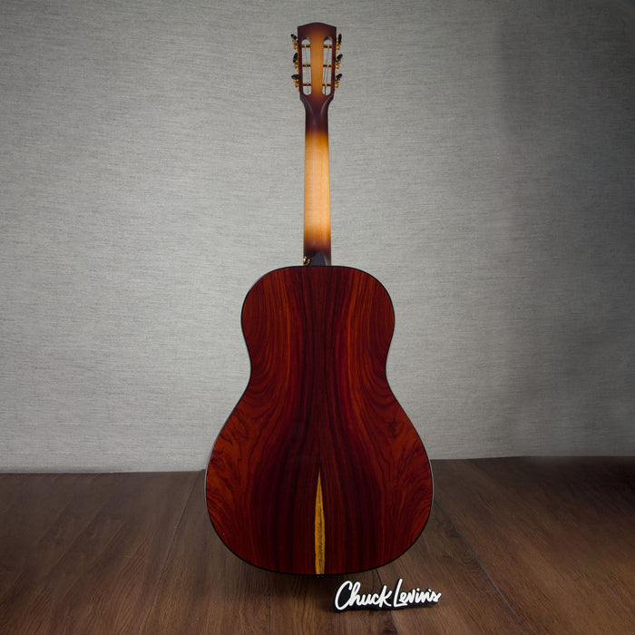 Bedell Revolution Parlor Size Guitar - Cocobolo and AD Spruce - Amber Burst - CHUCKSCLUSIVE - #123006