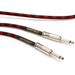 Ernie Ball 25 Foot Braided Instrument Cable - Red & Black