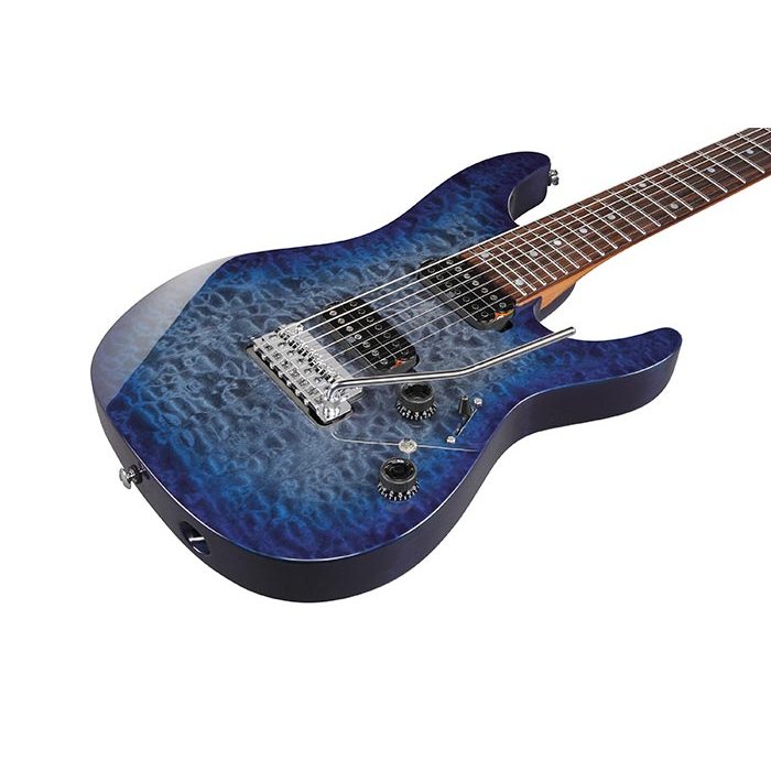 Ibanez AZ427P2QM 7-String Electric Guitar - Twilight Blue Burst - New