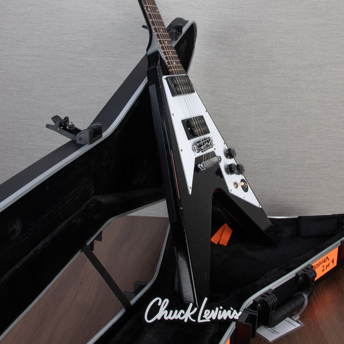 Gibson Custom Shop Kirk Hammet 1979 Flying V Electric Guitar - Ebony - #KH109