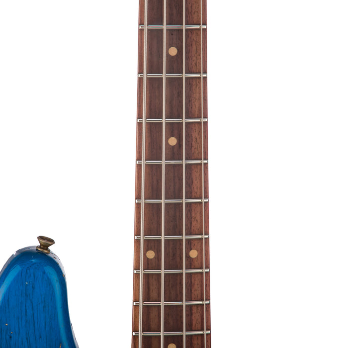 Fender Custom Shop 1961 Jazz Bass, Ash Heavy Relic - Sapphire Blue Transparent - CHUCKSCLUSIVE - #R118315 - Display Model