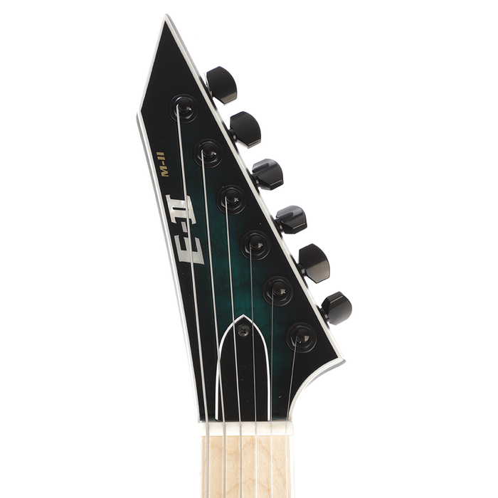 ESP E-II M-II NT Hipshot Quilted Maple Electric Guitar - Black Turquoise Burst - Display Model - Display Model